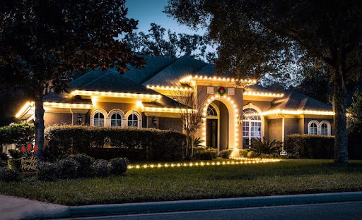 Holiday lights installation
      example